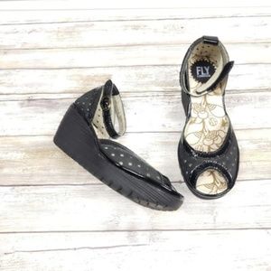 Fly London Yoda Perforated Wedges Size 36